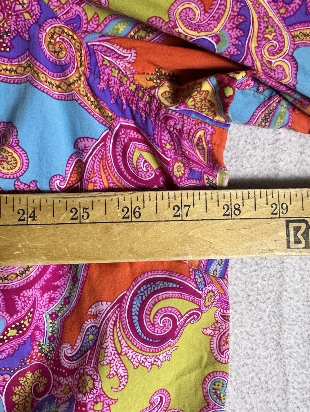 Vintage Chaps Womens Button Up Shirt 3X Colorful Paisley Dopamine Dressing Artsy - Picture 9 of 12
